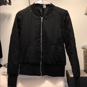 H&M black bomber jacket